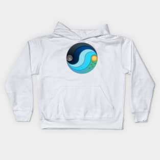 Day and night loop. Kids Hoodie